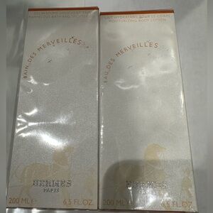 Hermès Eau des Merveilles Bath and Body Set - Body Lotion & Shower Gel - NWT